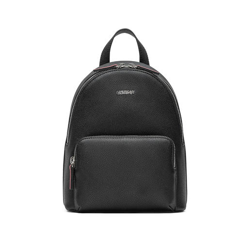 【美旅】双肩包 背包 时尚 小皮包 PU 撞色 黑色 通勤百搭 轻巧 小巧 宽肩带 大容量 TI9 003 商品图1