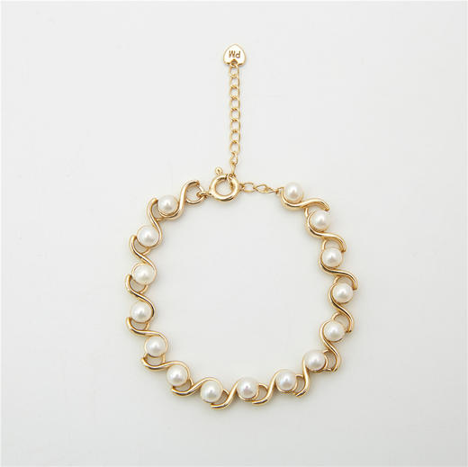 Pearl moments 浪花朵朵 复古风天然淡水珍珠手链 商品图8