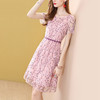 SX-P20X52165夏装新中长款时尚显瘦粉色刺绣连衣裙 商品缩略图3