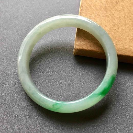 糯种阳绿辣色翡翠手镯61 商品图1