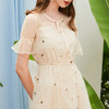 欧芮儿新款夏装刺绣绣花网纱连衣裙9XLB21236 商品缩略图2