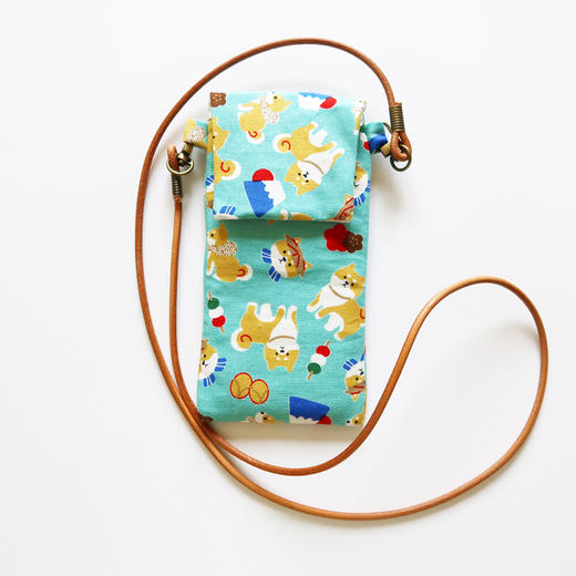 HUGOJIRO竖版手机斜挎包风の花小柴富士山 商品图2