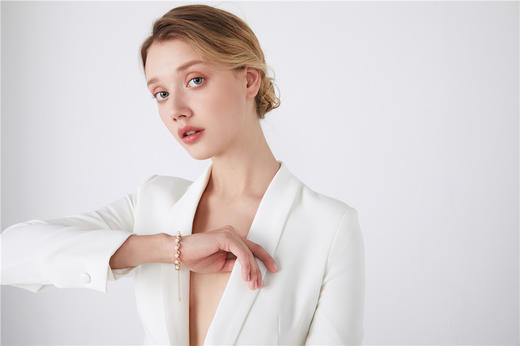 Pearl moments 浪花朵朵 复古风天然淡水珍珠手链 商品图4