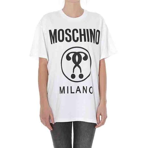 MOSCHINO 莫斯奇诺 春夏 服装 女性 女士短袖T恤 白色 0717 0540 1001 商品图0