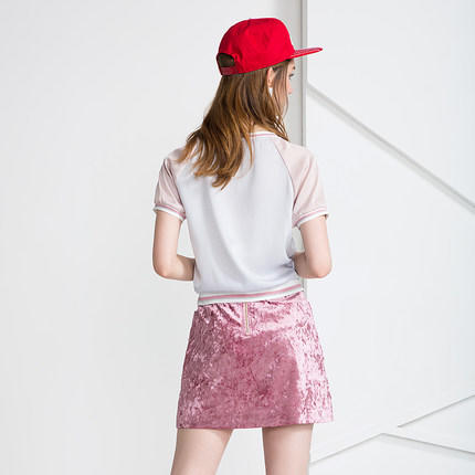 欧芮儿夏装新款a字半身裙女短裙 商品图3