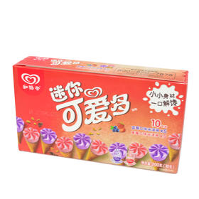 和路雪迷你可爱多甜筒蓝莓&草莓口味冰淇淋200g
