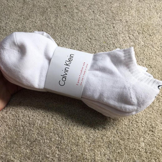 Calvin Klein/CK 低帮毛巾底男袜一卡5双 商品图1