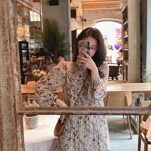 【金蘑菇菇】可咸可甜油画裙 高级又可爱  褶皱+碎花是大势哦！ 商品图3