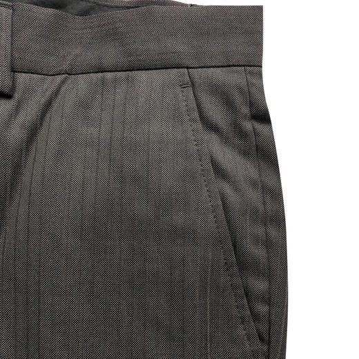 Marco Azzali 黑色羊毛桑蚕丝混纺毛西裤 FACEP48200 商品图1