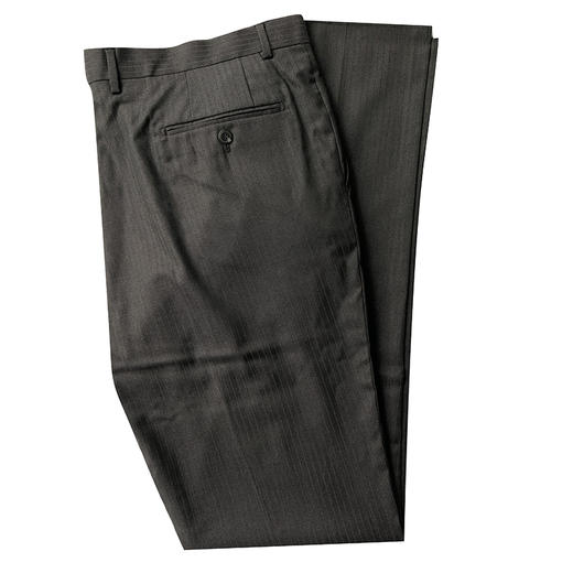 Marco Azzali 黑色羊毛桑蚕丝混纺毛西裤 FACEP48200 商品图0