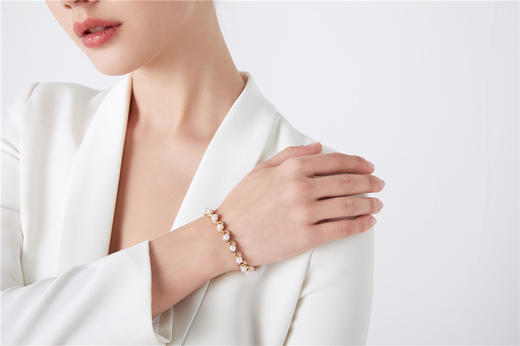 Pearl moments 浪花朵朵 复古风天然淡水珍珠手链 商品图5