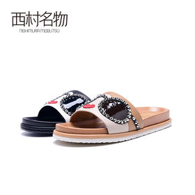 西村名物2020年春季女款钻扣系列凉拖X20BJ23081