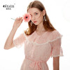 OLrain法式高级穿搭波点连衣裙女夏季2022气质娃娃领粉色裙子 商品缩略图1