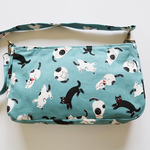 HUGOJIRO轻便小黄油挎包插画小花猫 商品图1