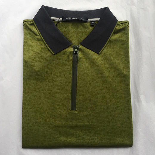 Marco Azzali 黄绿色拉链门襟POLO衫 T3409700 商品图0