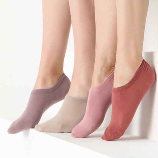 彩色元宝基础隐形船袜|细节控爱穿的袜子，颜色高级，不掉跟 商品图2