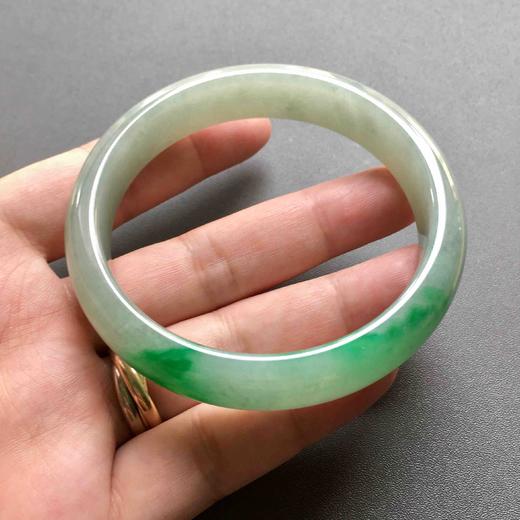 糯种阳绿辣色翡翠手镯61 商品图5