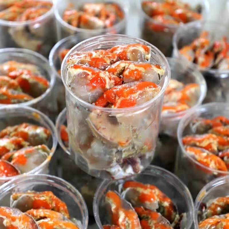 〔产地直发包邮21〕宁波红膏呛蟹/全盖红膏呛蟹/酱青蟹/泥螺/酒酿糟虾