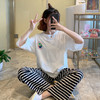 YYR-501夏纯棉宽松短袖长裤套装睡衣 商品缩略图1