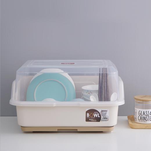 【厨房用品】装碗筷收纳盒放碗箱沥水碗架厨房家用带盖碗盆碗碟置物架塑料碗柜 商品图1