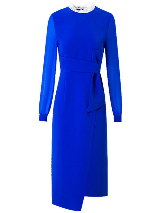 FMY-29309春季气质女神范立领修身中长一步裙 商品图3