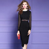 FMY-29309春季气质女神范立领修身中长一步裙 商品缩略图1