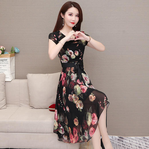 MZ-MZ4023很仙的法国小众碎花雪纺连衣裙新款流行女装长裙WY 商品图3