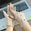 新款防晒半指手套女露两指夏天骑行钓鱼防滑露手指护手女款棉可爱 商品缩略图4