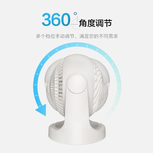 日本IRIS爱丽思电风扇家用风扇空气循环扇空调扇办公室台式台扇迷你小风扇静音对流电扇家电 PCF-HE15（白色） 商品图3