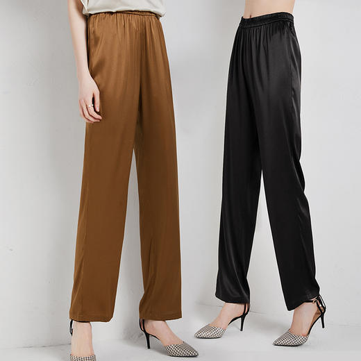 OYG  20121重磅真丝哈伦松紧腰休闲桑蚕丝长裤 商品图0