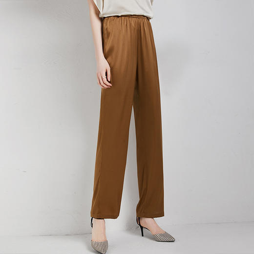 OYG  20121重磅真丝哈伦松紧腰休闲桑蚕丝长裤 商品图1