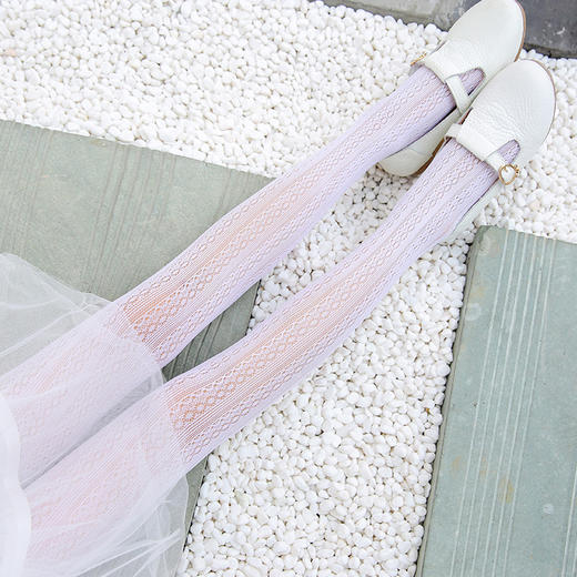 XR-666春夏薄款儿童丝袜高弹女童蕾丝打底网袜 商品图3