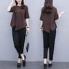 AHM-xrwy5205夏季新款洋气减龄大码时髦休闲简约显瘦套装 商品缩略图3