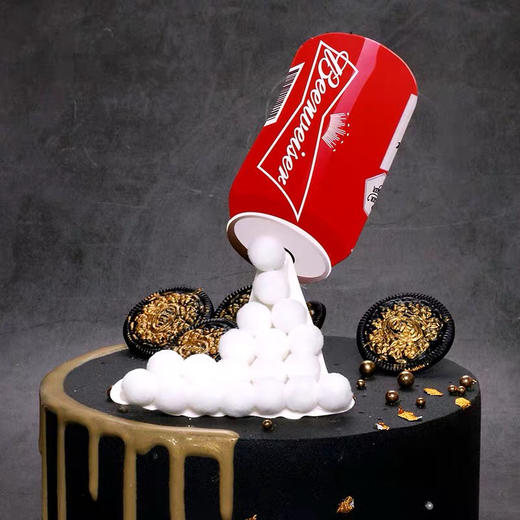 蛋糕装饰摆件网红易拉罐可乐啤酒瓶插牌父亲节爸爸男生生日插件