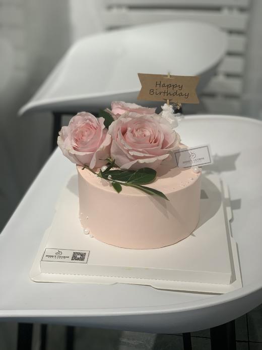 鲜花奶油蛋糕粉玫瑰 商品图0