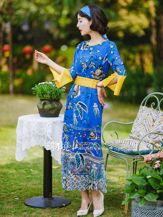 Y20911 鸢尾花开系列清新百搭丝巾 雾境 商品图3