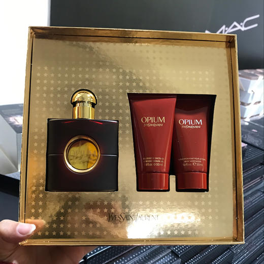 YSL圣罗兰红鸦片50ml+身体乳×2三件盒 商品图0