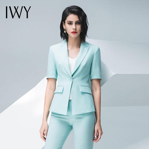 IWY/ 浅绿色西装裤子半裙套装CPS30 商品图4