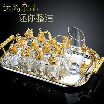 [酒具]十二生肖白酒杯12只一口杯复古酒具套装 商品图3