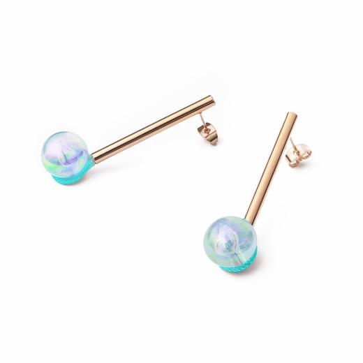 北京仓｜La môme bijou-Bulles Tube-耳环（蓝色）［法国设计师］ 商品图0