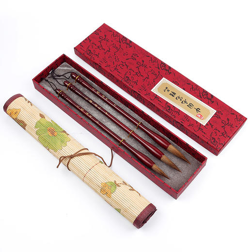 【精选毛笔】《清风流云》纯狼毫、兼毫毛笔大中小三支装 商品图4