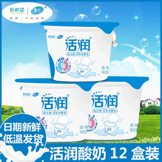 新希望雪兰活润原味12盒装 低温酸奶益生菌风味发酵乳小杯酸牛奶 商品图0