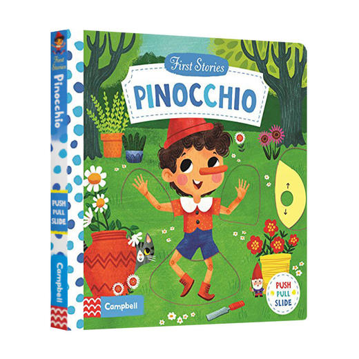 Pinocchio 木偶奇遇记 匹诺曹 First Stories 童话篇操作机关书 英文原版绘本 亲子互动故事 BUSY系列纸板 英语启蒙认知 商品图0