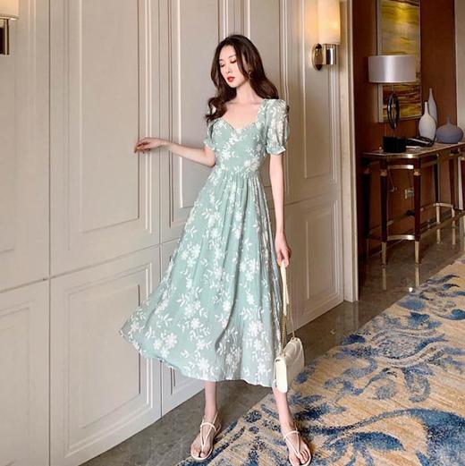 【服饰鞋包】碎花连衣裙女装夏季法式长裙及踝复古显瘦超仙裙子森系 商品图1