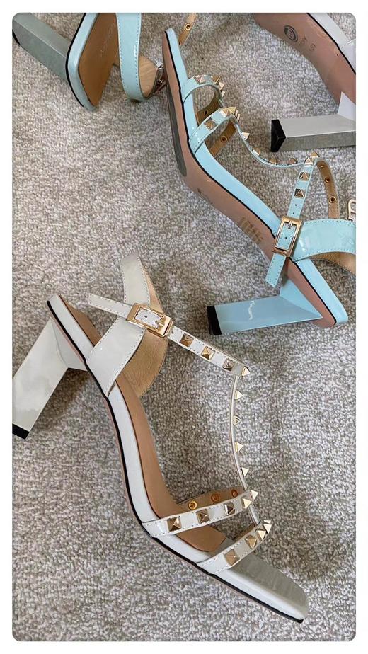 westory年夏新款铆钉流行仙女风高跟ins潮凉鞋女W20BG60741 商品图2