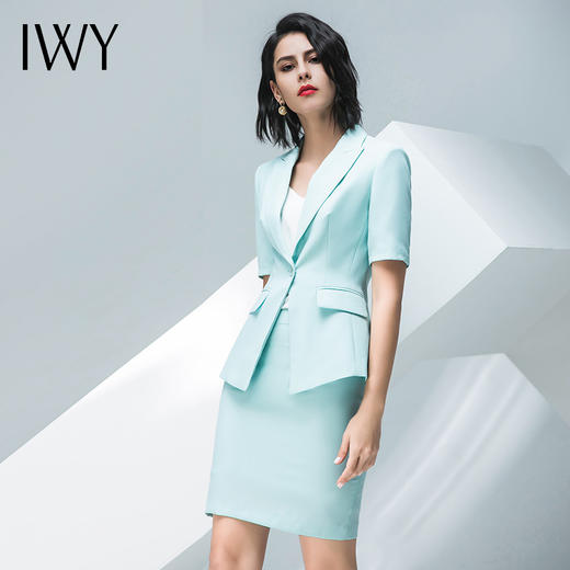 IWY/浅蓝色西装半裙套装30CS 商品图0