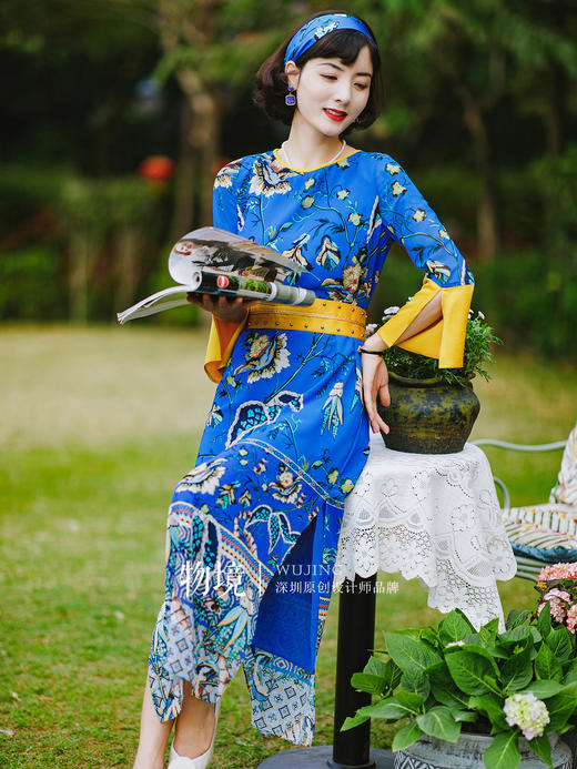 Y20911 鸢尾花开系列清新百搭丝巾 雾境 商品图6