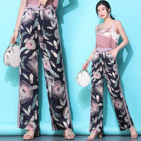 YWHL-YWND1008欧美街头高腰阔腿裤