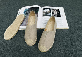 【买麻鞋，雅路人】防脚臭，春夏款手工千层底布鞋亚麻底男鞋2020-02M