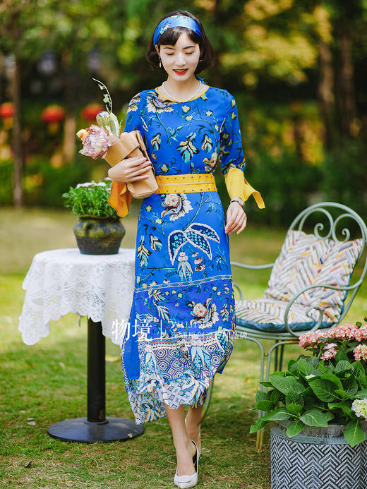 Y20911 鸢尾花开系列清新百搭丝巾 雾境 商品图4